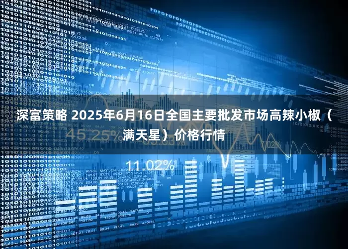 深富策略 2025年6月16日全国主要批发市场高辣小椒（满天星）价格行情